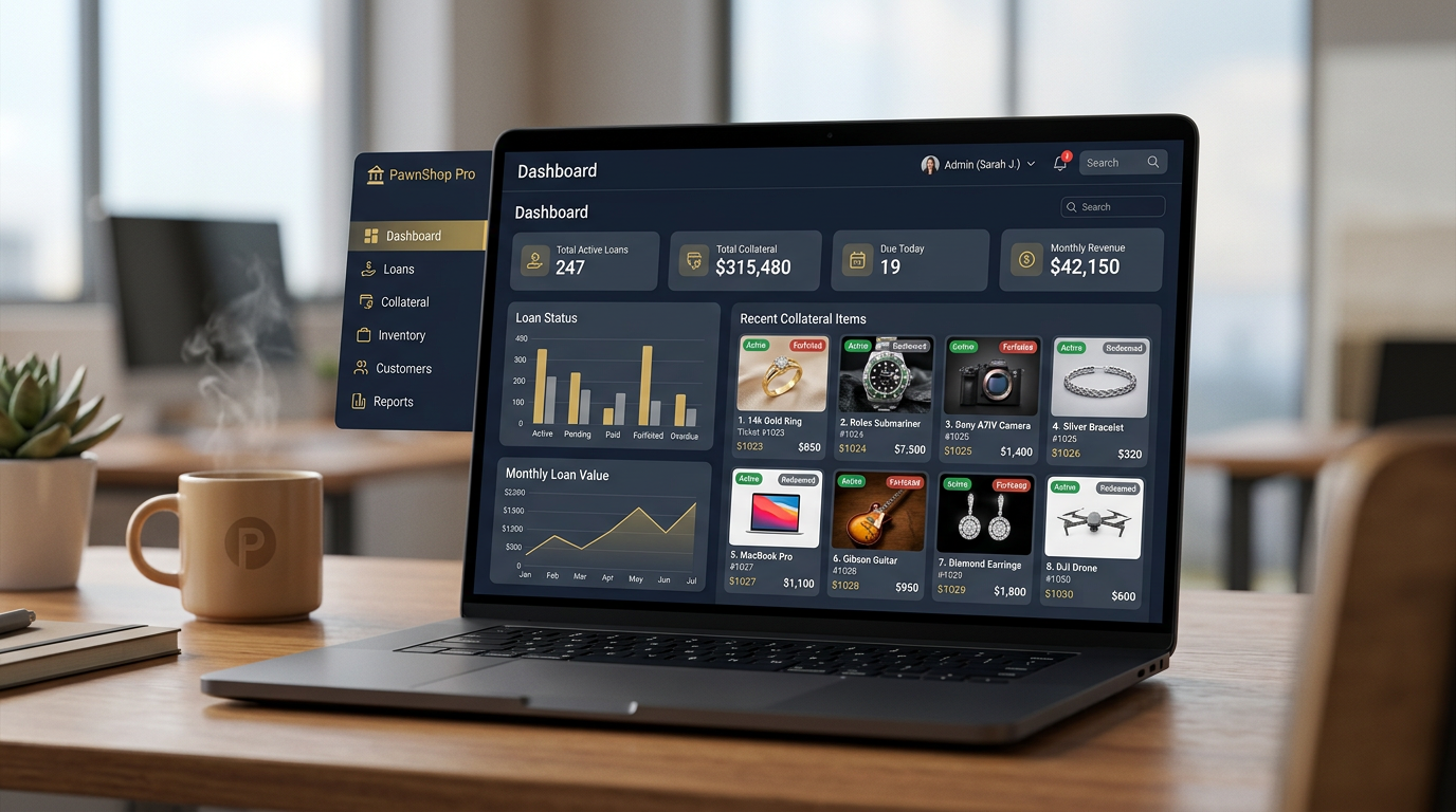 전당포매니저 관리 시스템 대시보드
